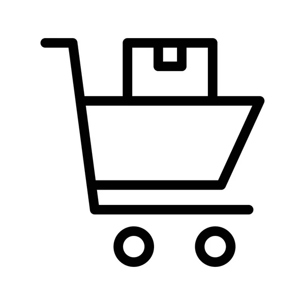 Vetor Compras Ícone Linha — Vetor de Stock