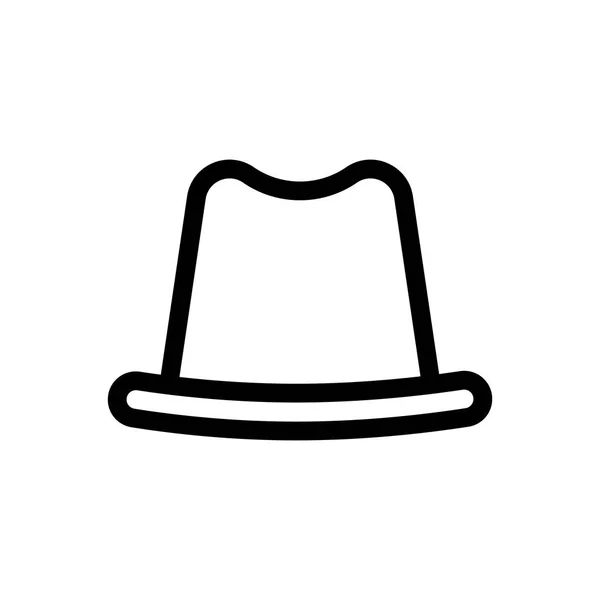 Sombrero Vector Línea Icono — Archivo Imágenes Vectoriales