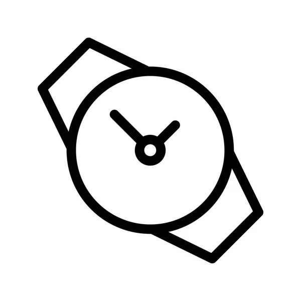 Wrist Watch Vektor Linje Ikonen — Stock vektor