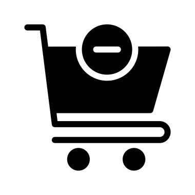 sepeti vektör glif simgesini kaldır