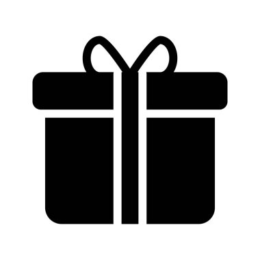 Hediye vektör glif simgesi