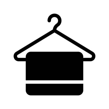 havlu askısı vektör glif simgesi