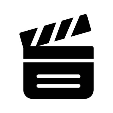 Clapper vektör glif simgesi