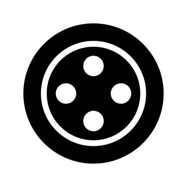 bez düğme vektör glif simgesi