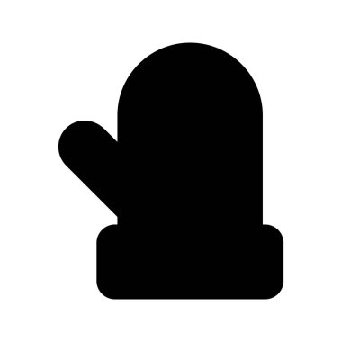 mitten vektör glif simgesi