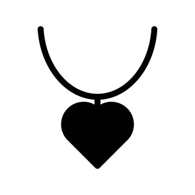 Kolye vektör glif simgesi