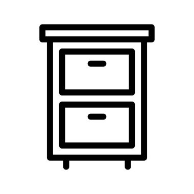 kabine vektör satırı simgesi