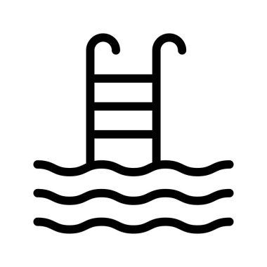 Havuzu vektör satırı simgesi