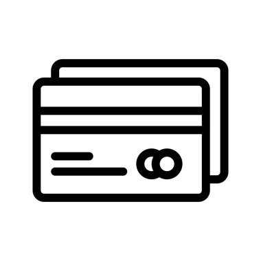 Kredi kartı vektör satırı simgesi