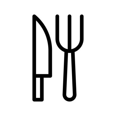 Mutfak eşyaları vektör satırı simgesi