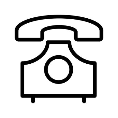 Telefon vektör satırı simgesi