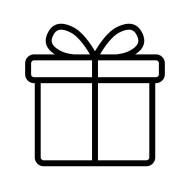 Hediye vektör satırı simgesi