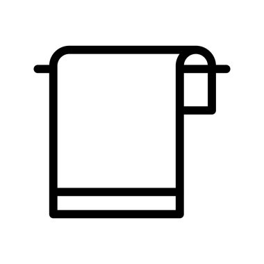 Havlu askısı vektör satırı simgesi