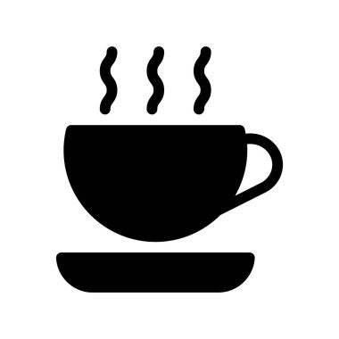 kahve vektör glif simgesi