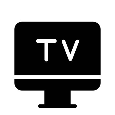 TV vektör glif simgesi