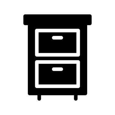 kabine vektör glif simgesi