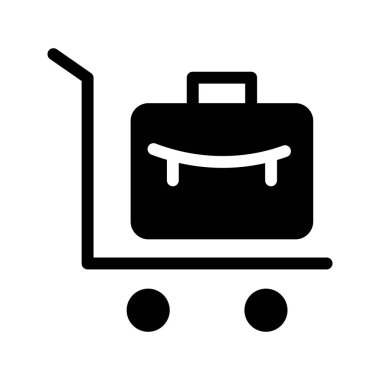 Hotel arabası glif Icon