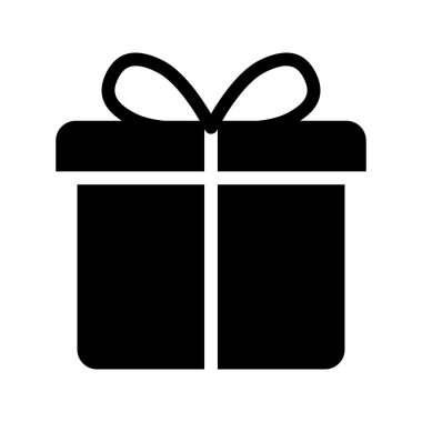 Hediye vektör glif simgesi