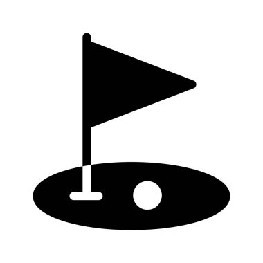 Golf vektör glif simgesi