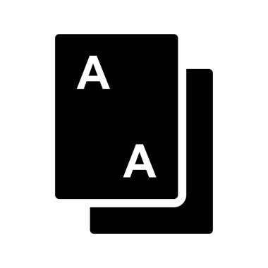 Poker vektör glif simgesi