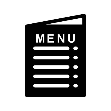 Menü vektör glif simgesini