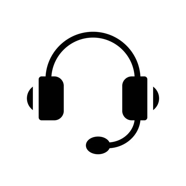 Headphone Vector Glyph Icon — Stock Vector