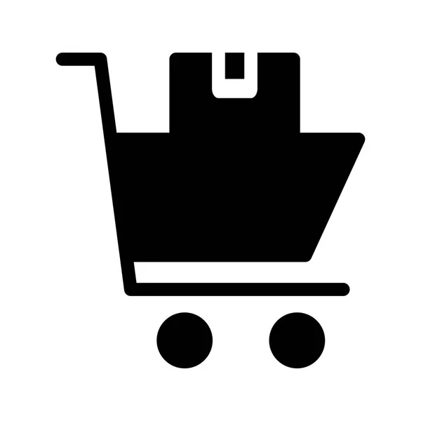 Ícone Glifo Vetor Compras — Vetor de Stock