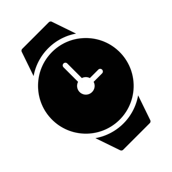 Reloj Muñeca Vector Icono Glifo — Vector de stock