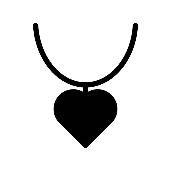 Halskettenvektor Glyphen Symbol — Stockvektor