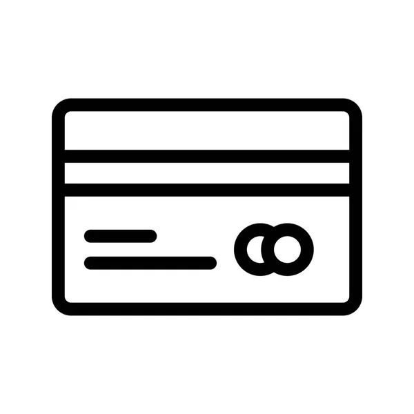 Ikona Čáry Vektorové Kreditní Karty — Stockový vektor