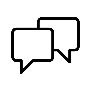 konuşma ince çizgi vektör simgeler