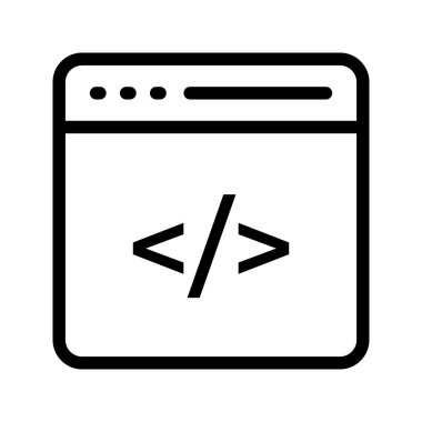 ince çizgi vektör simgeler kodlama