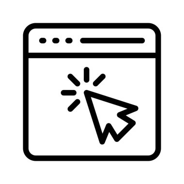 tarayıcı ince çizgi vektör simgeler