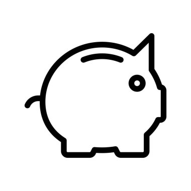 Banka ince çizgi vektör simgeler