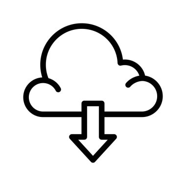 ince çizgi vektör simgeler bulut