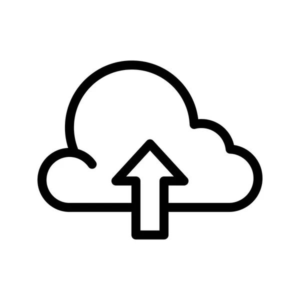 Wolke Dünne Linie Vektor Symbole — Stockvektor