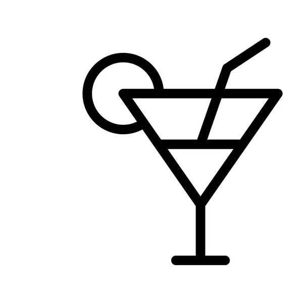 Trinken Dünne Linien Vektor Symbole — Stockvektor