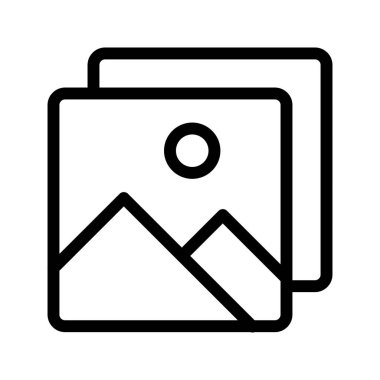 Fotoğraf ince çizgi vektör simgeler