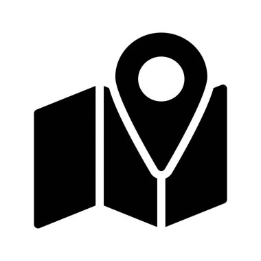 GPS Glifler düz vektör simgeler