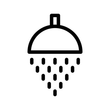 banyo ince çizgi vektör simgesi