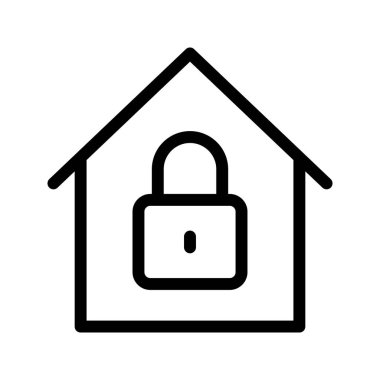 ev ince çizgi vektör simgesi