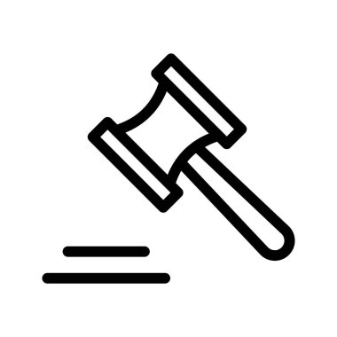 çekiç ince çizgi vektör simgesi