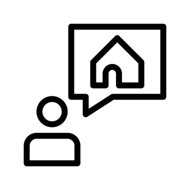 Kullanıcı ince çizgi vektör simgesi