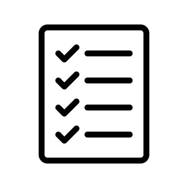 Belge ince çizgi vektör simgesi