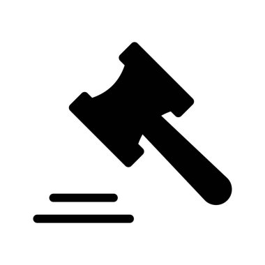 Glifler düz vektör simgeler çekiç