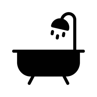 küvet Glifler düz vektör simgeler