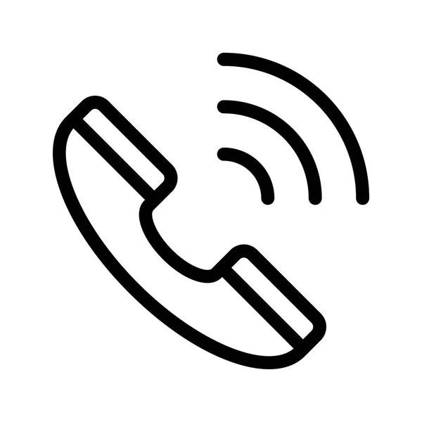Icônes Vecteur Ligne Mince Téléphone — Image vectorielle