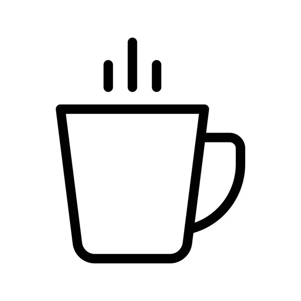 Café Línea Delgada Vector Iconos — Vector de stock