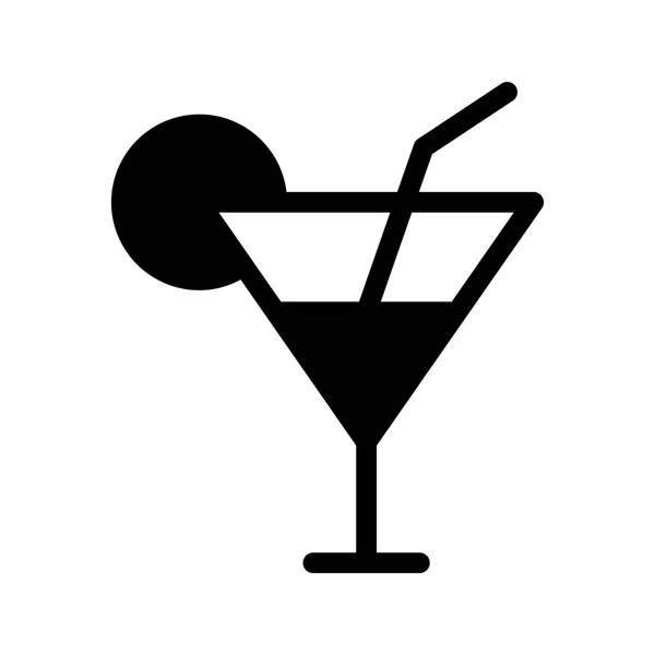 Trinken Glyphen Flache Vektorsymbole — Stockvektor