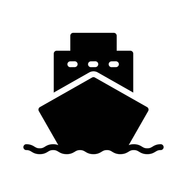 Boat Glyphs Flat Vector Icons — Stock Vector